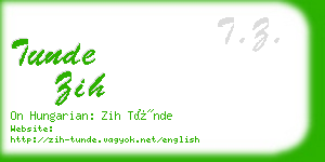 tunde zih business card